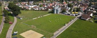 Luftbilder vom Sportgelände, Spiel gegen F.A.L. II